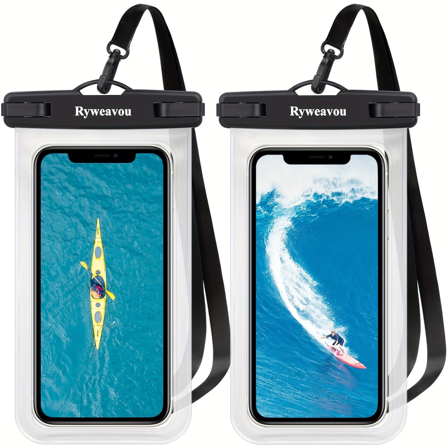 2 Pack 17.78 cm Phone | For iPhone16Pro 15 14 13 12 11 Pro Max XS Plus for galaxy Phone, PVC Dry Bags for Diving, Swimming, Snorkeling and Beach Adventures