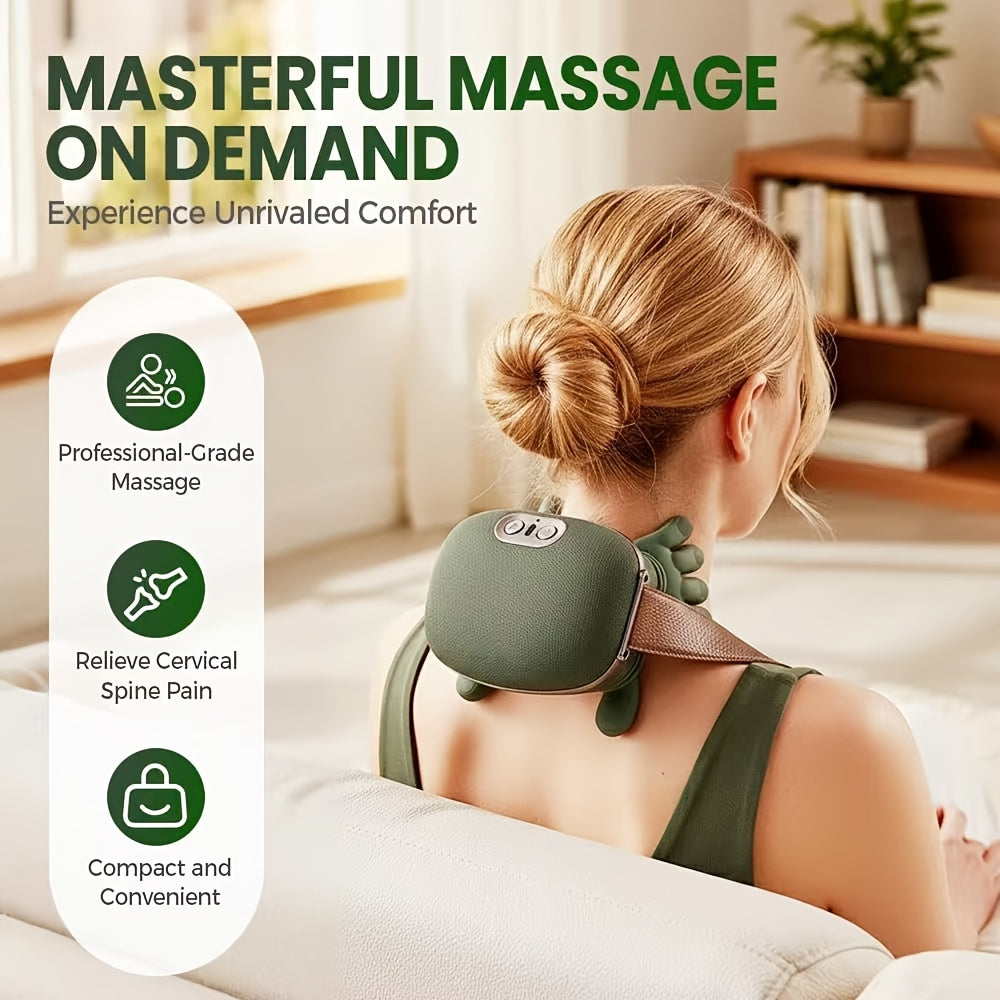 4D Neck Massager for Deep Kneading, Multifunctional Portable Electric Massage Pillow for Neck, Shoulders, And Back; a Portable Device for Deep, Perfect As a Birthday Or Christmas Gift for Your Girlfriend, Boyfriend, Or Parent