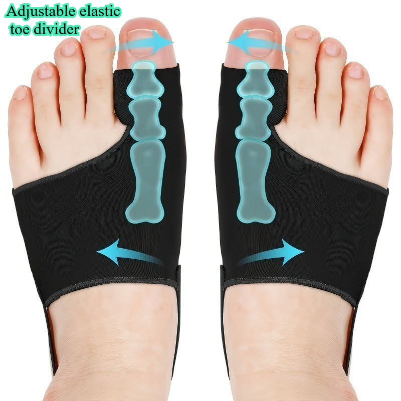 A Pair of Adjustable Elastic Toe Separators, Unisex Gel Toe And Thumb Separators with Gel Pads - Designed for Foot Comfort - Suitable for Nighttime Use, Hiking, Camping - a Perfect Gift for Both Men And Women for Christmas An