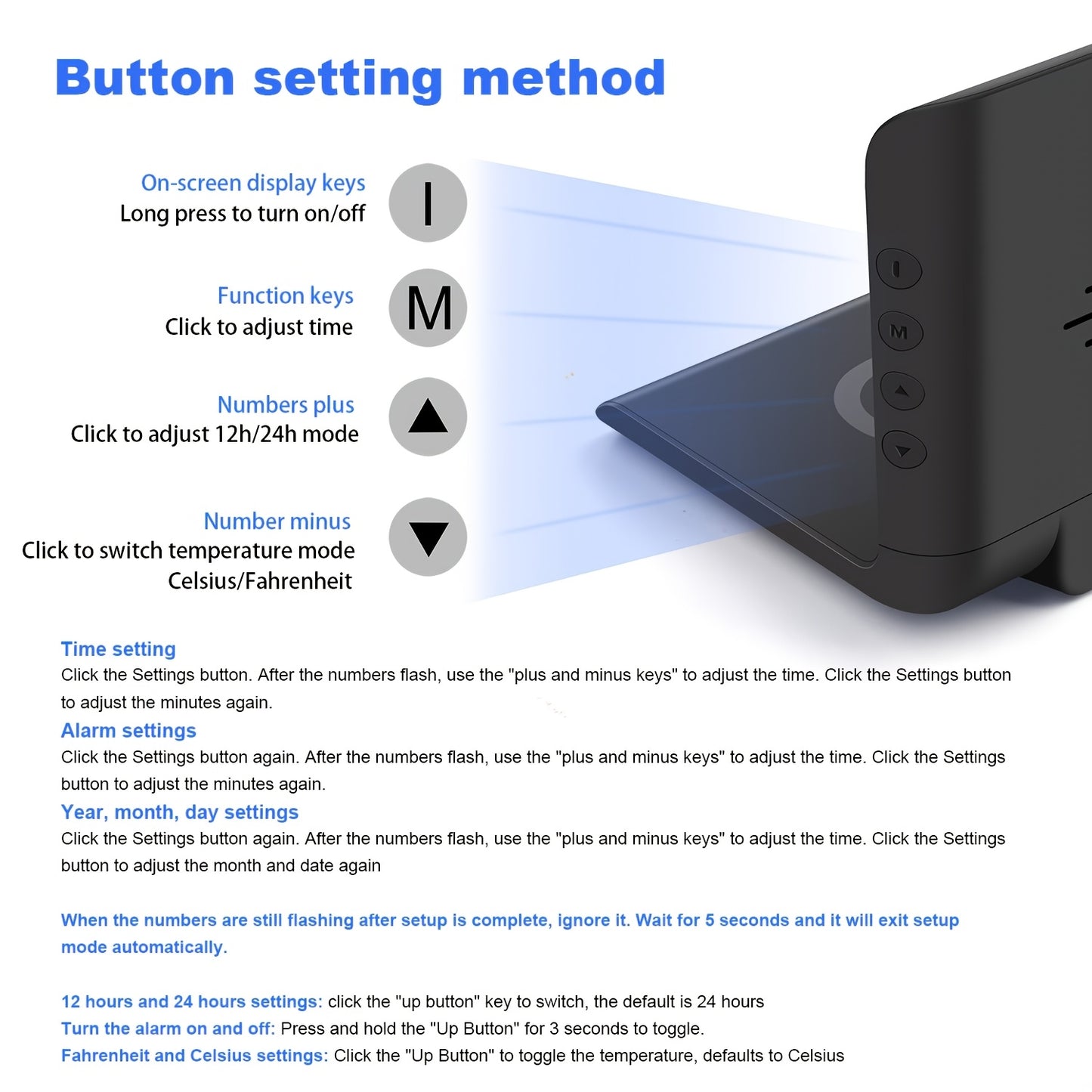 3in 1 Wireless Charger, Time Temperature Display, Alarm Clock for Bedroom Desk, Charging Dock Station for iPhone 16 15 14 13 12 11 Pro Max/Mini/Plus/XR/X/8 AirPods 2/3/4/Pro/Pro 2, AirPods 4/3/Pro/2, for Samsung S25/S23/S22/S