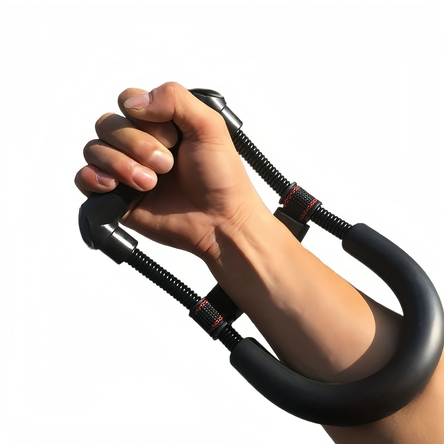 Adjustable Wrist Strengthener & Grip Trainer - Heavy-Duty Stainless Steel Forearm & Hand Workout Equipment for Athletes, Musicians, Injury Recovery - Portable Home Gym Fitness Tool, Black, Muscle Trainer, Ergonomic Design, No