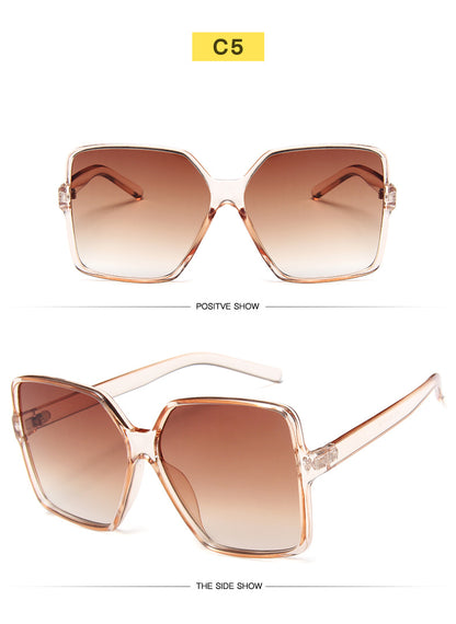 Women's Oversized Shield Fashion Glasses with Gradient Dark to Light Lenses, Lightweight Plastic Frame for & Fashion Accessories, Stylish Protection Eyewear, Trendy Women