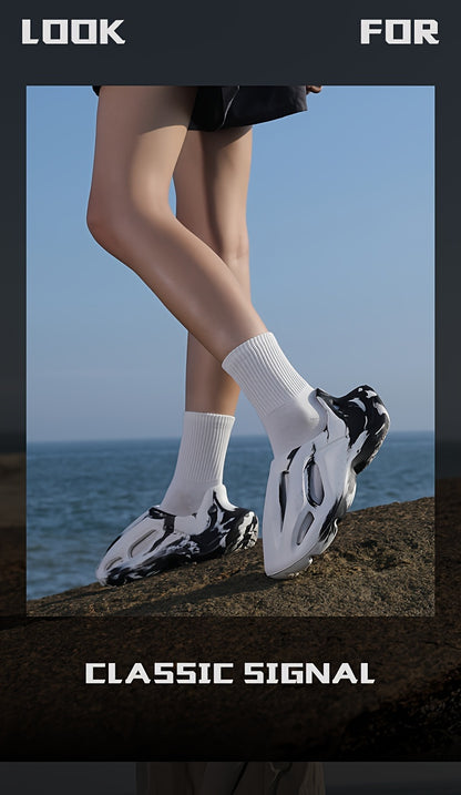 Unisex, Coconut Hole Slippers for Couples - Summer Casual Slip-Resistant and Wear-Resistant Sporty Stepping on Feeling Sandals with Function for Beach and Indoor Use, Women Shoes