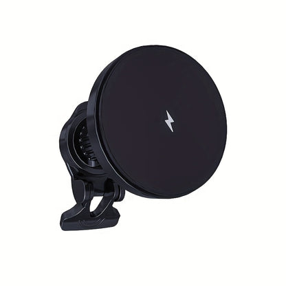 15W Magnetic Car Charger, Featuring a Strong Magnet, This Magnetic Wireless Charging Mount Is Compatible with Iphone 15 Pro Max, 14, 13, 12 Plus. It Is a Qi Car Charger with a Magnetic Design, Allowing for 360° Rotation And