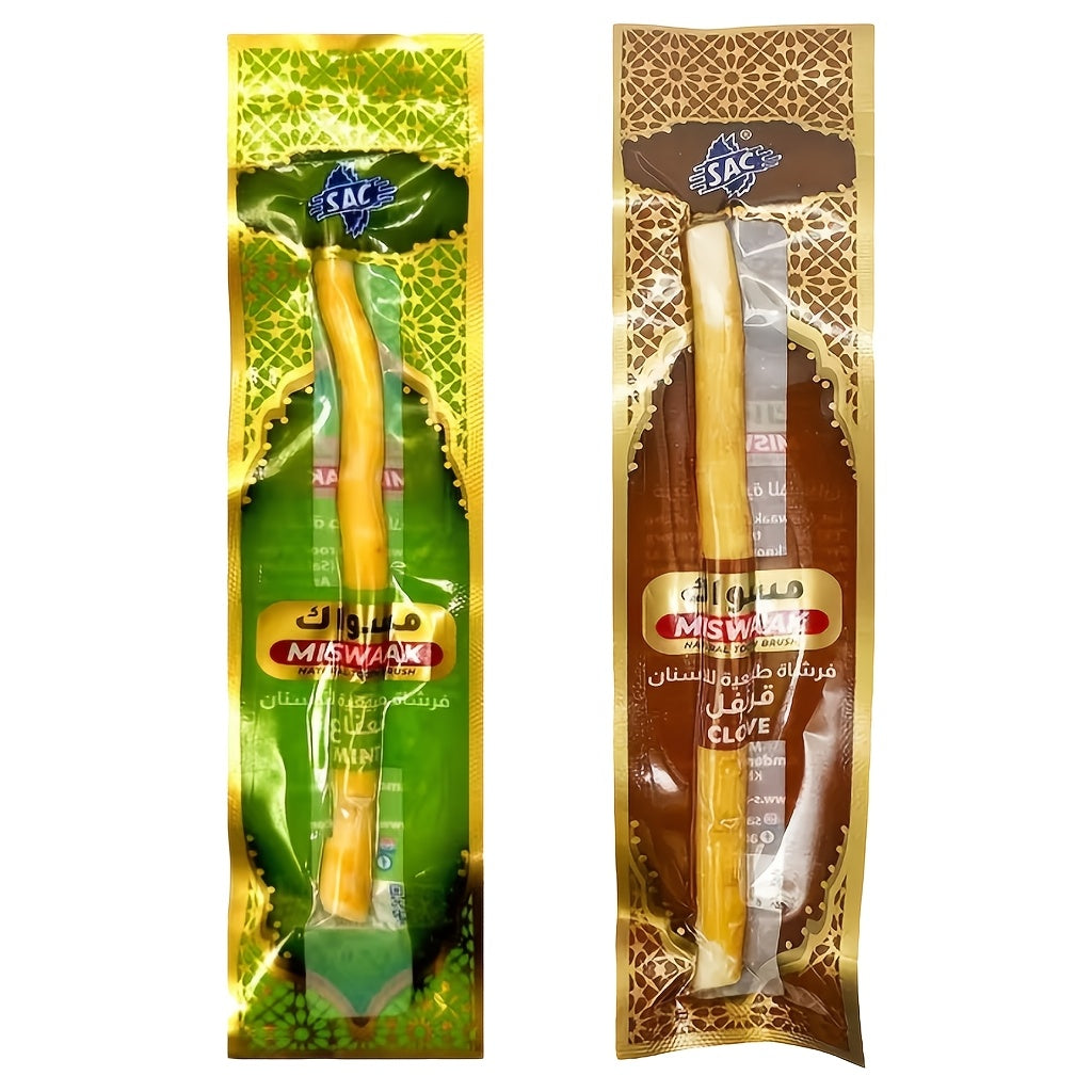 2packs/5packs FREEGRIN Miswak Toothbrushes | Traditional Arabic Plant-Based, Ancient Tooth-Cleaning Method, Soft Super-Fiber Bristles, Unisex-Friendly Oral Care Sticks for Adults