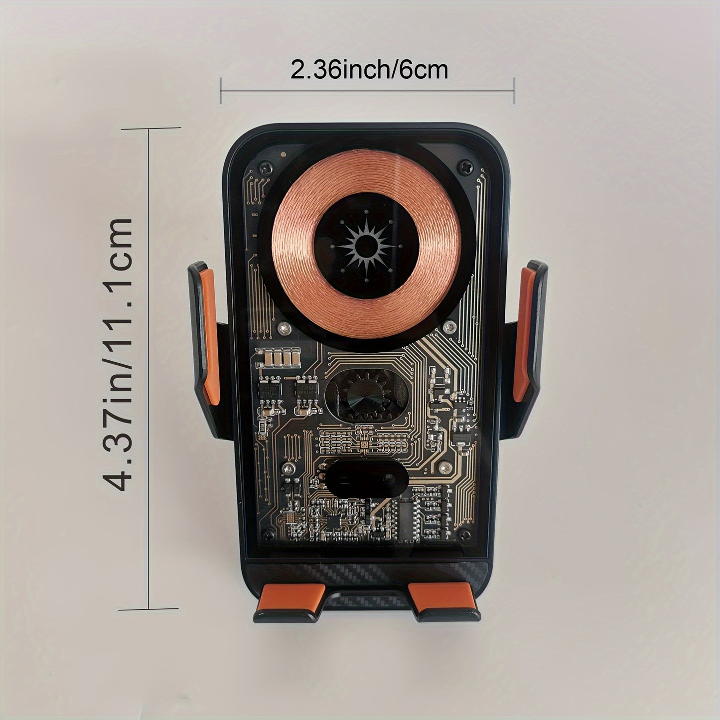 SUONEE 15W Fast Wireless Car Charger with Auto-Clamping - USB Magnetic Charging Mount for iPhone 16/15/14/13/12/11 Pro Max/Xs, Samsung S24/S23/S22/S21/S20/S10+/S9+/Note 9 & More, Rechargeable Lithium Polymer Battery, Car Char