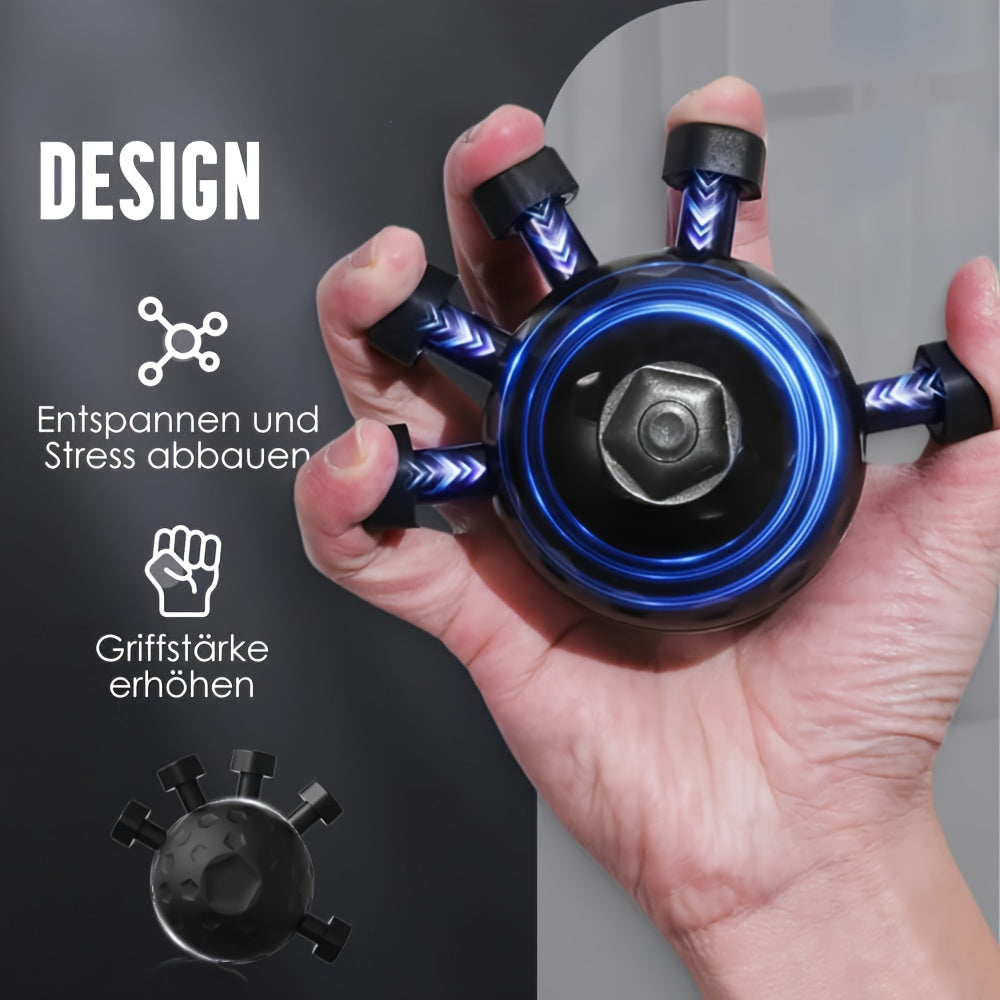 High-Intensity Finger And Forearm Strength Trainer, Adjustable Grip Strengthener with Textured Surface, Suitable for Guitar, Climbing, And Sports Training - Durable Hand Muscle Exerciser, Perfect Valentine'S Day Gift (Blue/Pi