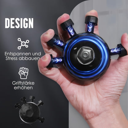High-Intensity Finger And Forearm Strength Trainer, Adjustable Grip Strengthener with Textured Surface, Suitable for Guitar, Climbing, And Sports Training - Durable Hand Muscle Exerciser, Perfect Valentine'S Day Gift (Blue/Pi
